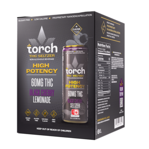 Black Cherry High Potency 60mg THC Seltzer (4 pack)