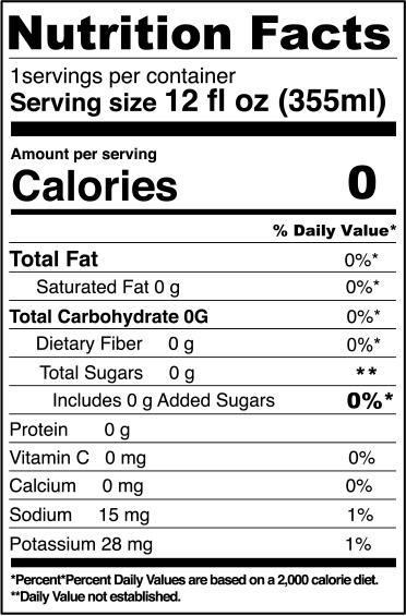 nutritional label